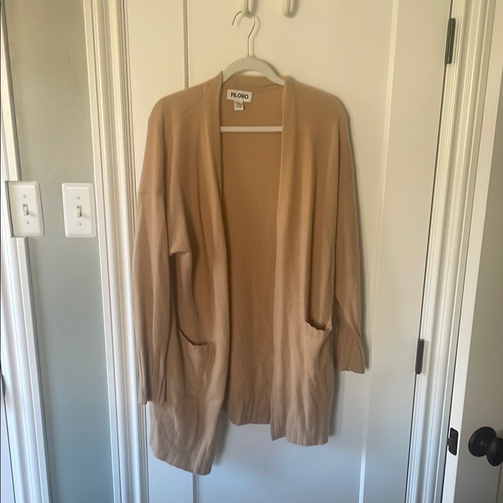 Women's Camel cashmerere cardigan